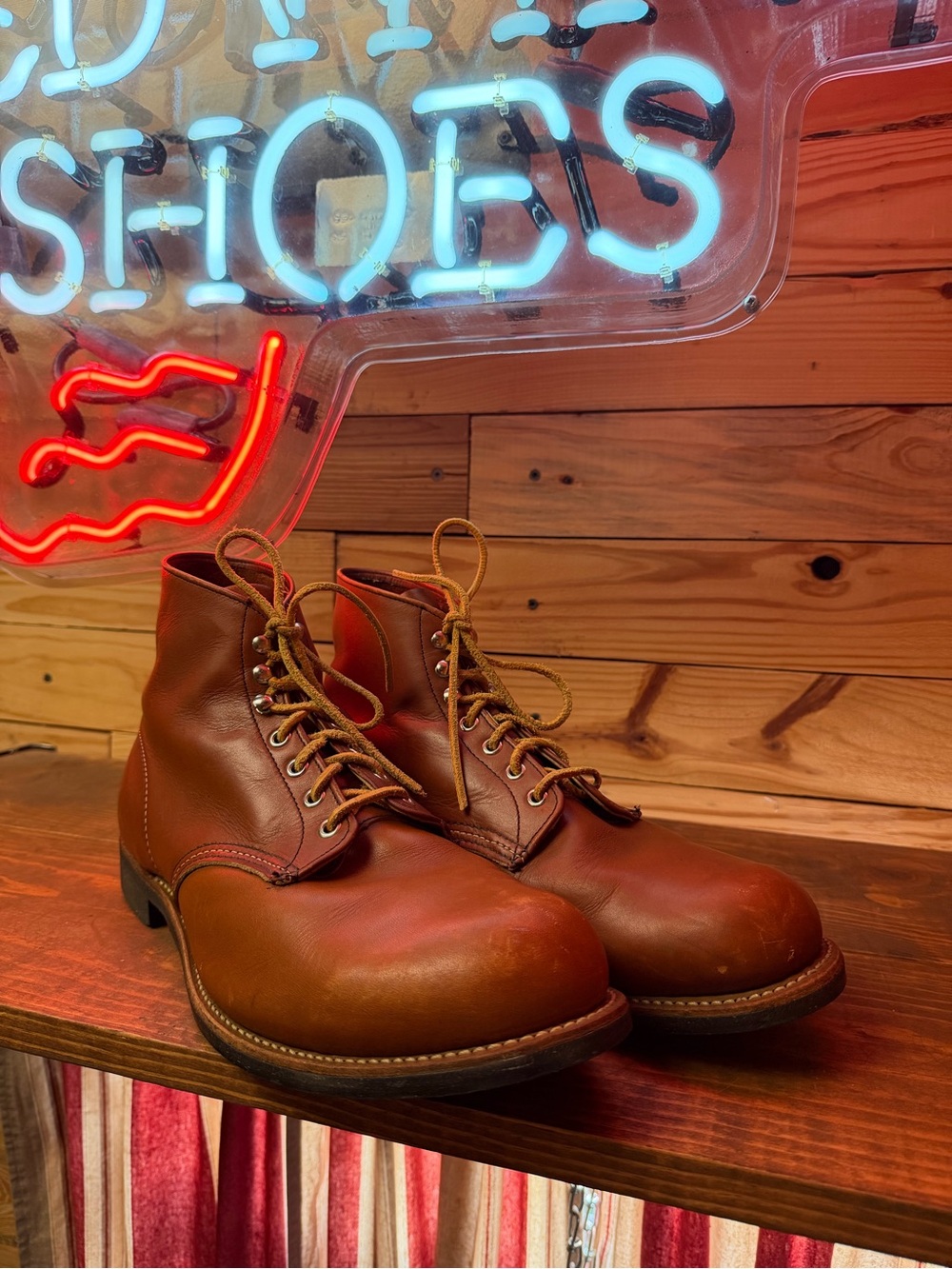 Vtg Redwing Boots #565 Size 12 H Oro Russet Blacksmits, Cord Soles Rare 🔥🔥